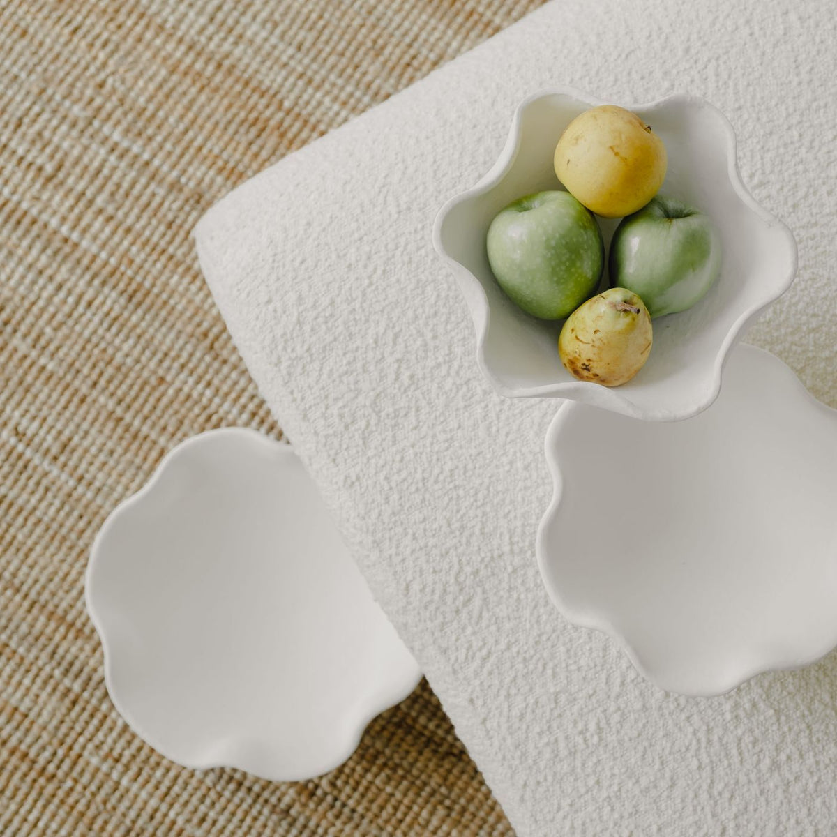 Clementine Bowl White Tall Rose Harvest