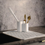 DESIGNSTUFF Store-All Cutlery Drainer/Holder, White
