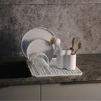 DESIGNSTUFF Dish Drainer, White (Set of 2)