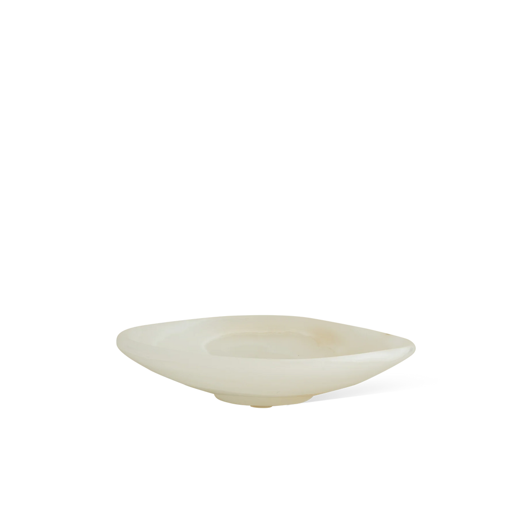 Clam Dish - White Onyx