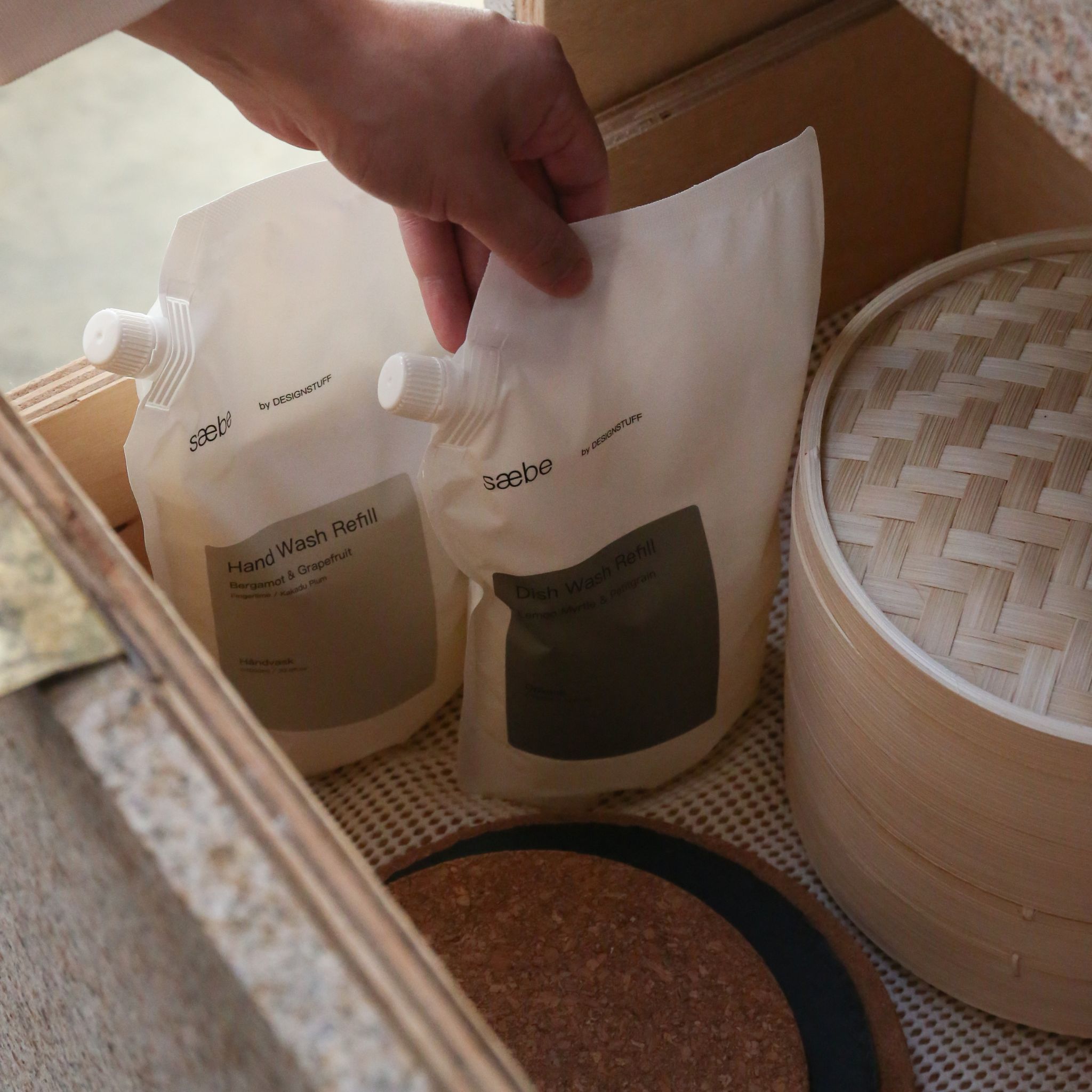 Saebe by DESIGNSTUFF Dish Wash Refill, Lemon Myrtle & Petitgrain, 1L