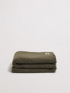 HOMMEY Faux Fur Throw Blanket - Olive
