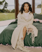 HOMMEY Merino Alpaca Throw - Natural