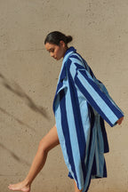 HOMMEY Robe - Blueberry Stripes