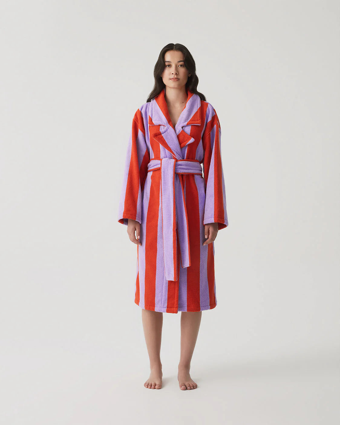 HOMMEY Robe - Grapefruit Stripes