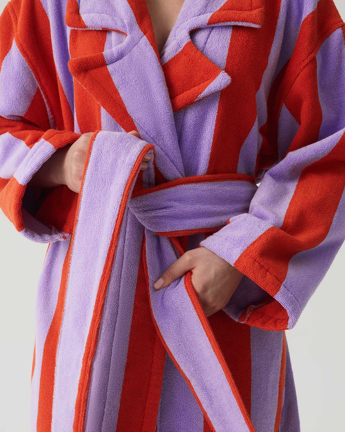 HOMMEY Robe - Grapefruit Stripes