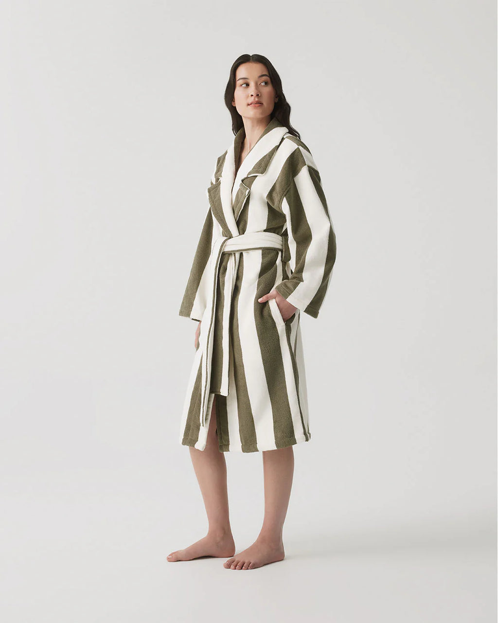 HOMMEY Robe - Matcha Stripes