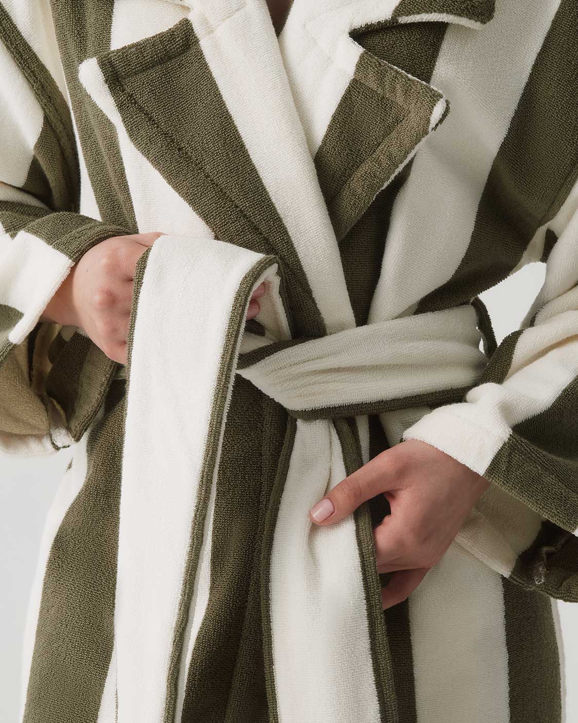HOMMEY Robe - Matcha Stripes