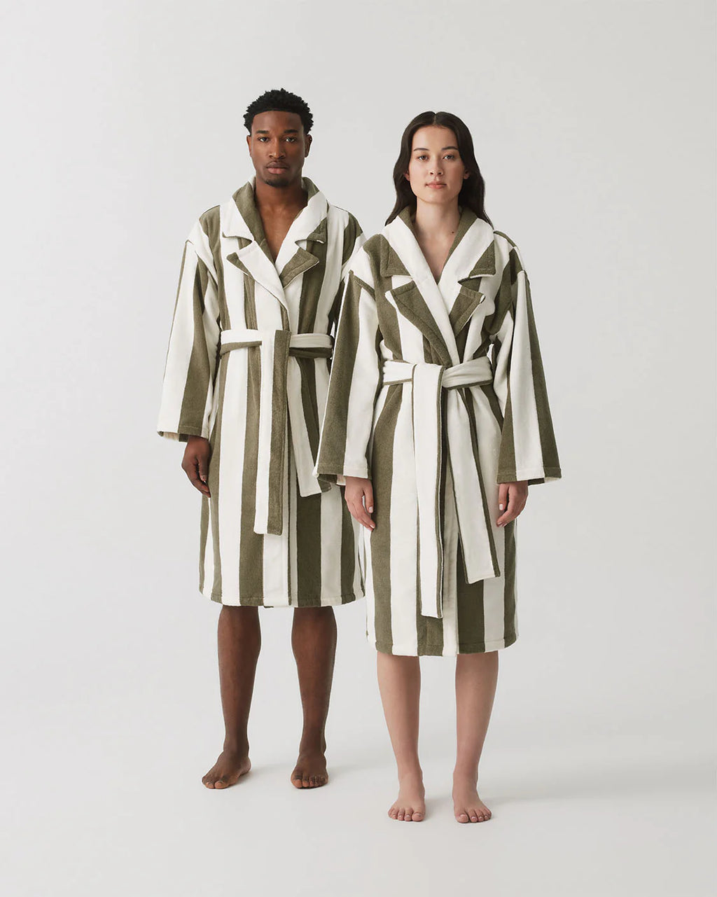 HOMMEY Robe - Matcha Stripes