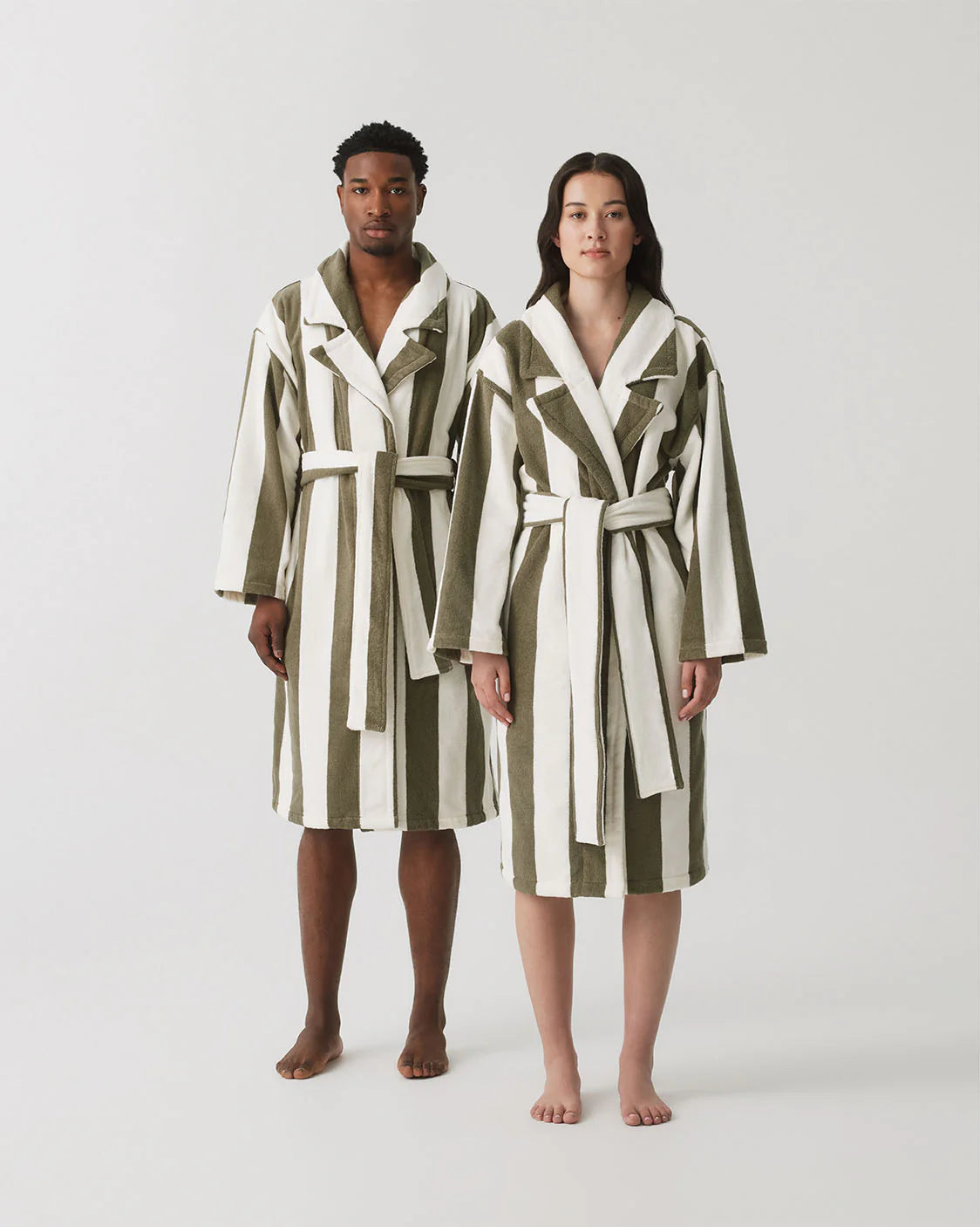 HOMMEY Robe - Matcha Stripes