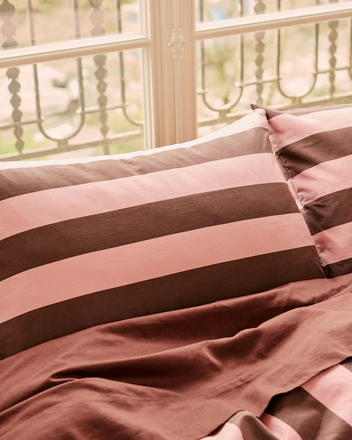 HOMMEY Pillowcase Pair - Rocky Road Stripes