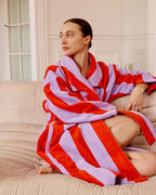 HOMMEY Robe - Grapefruit Stripes