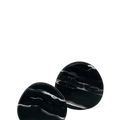 Stone Coaster Set - Black Silver