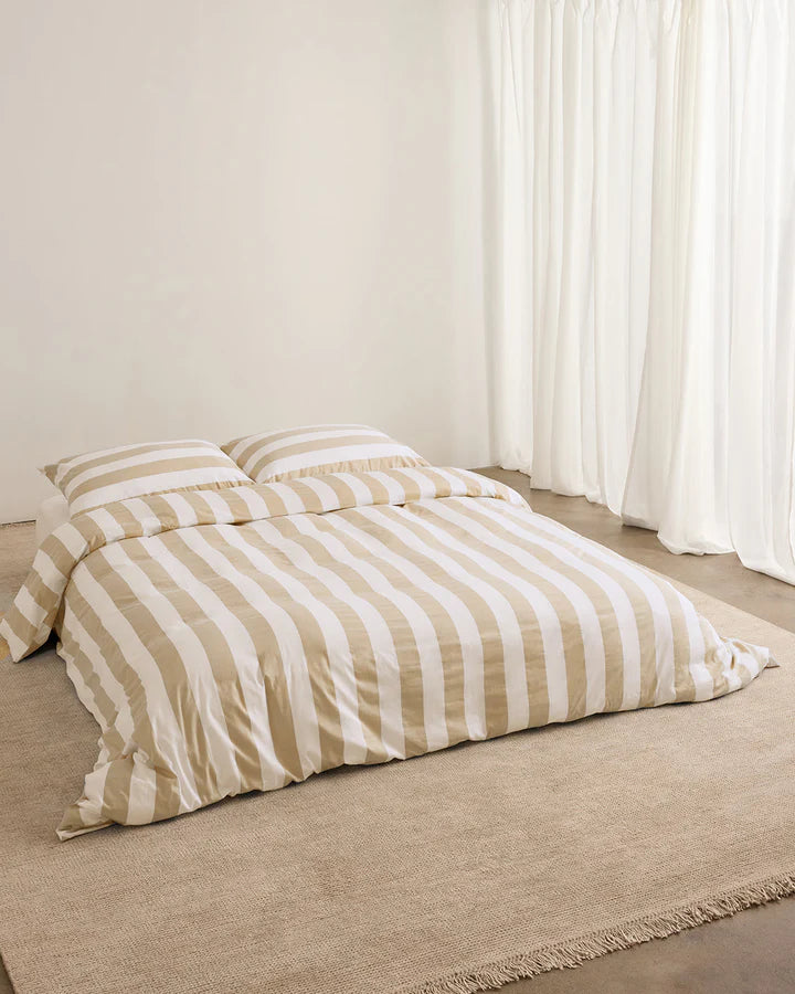HOMMEY Pillowcase Pair - Biscotti Stripes