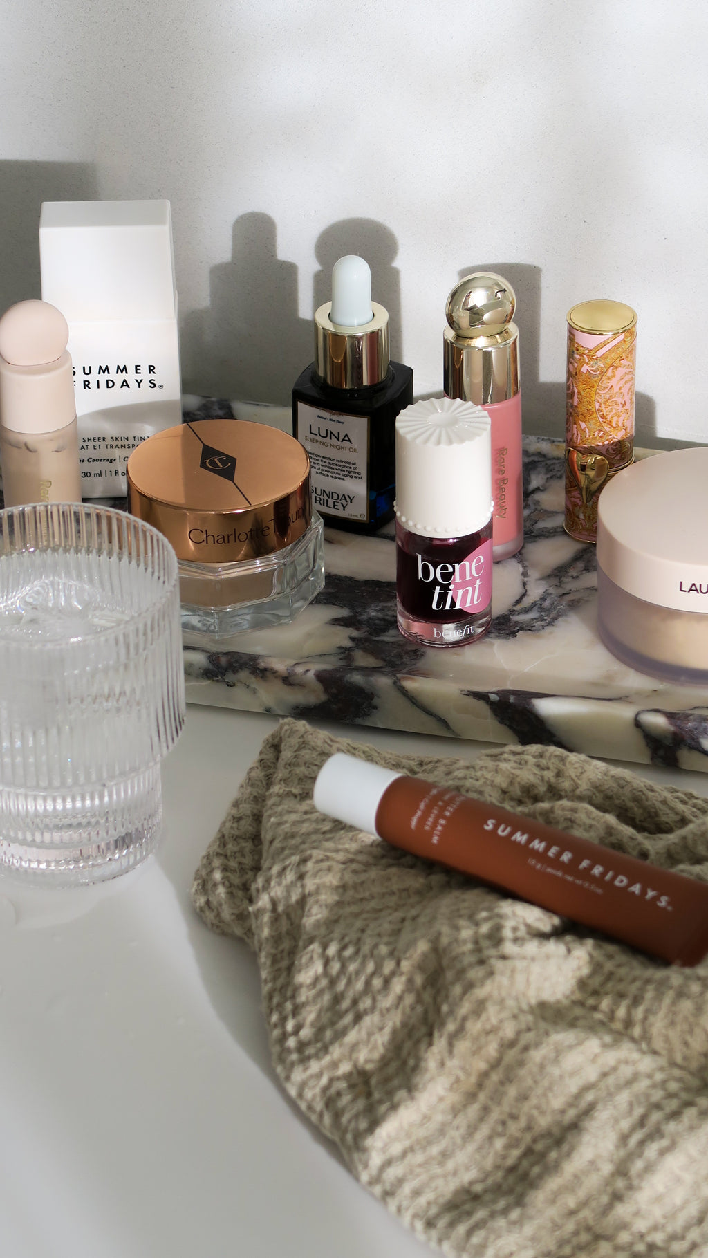 Linea Rectangle Marble Tray