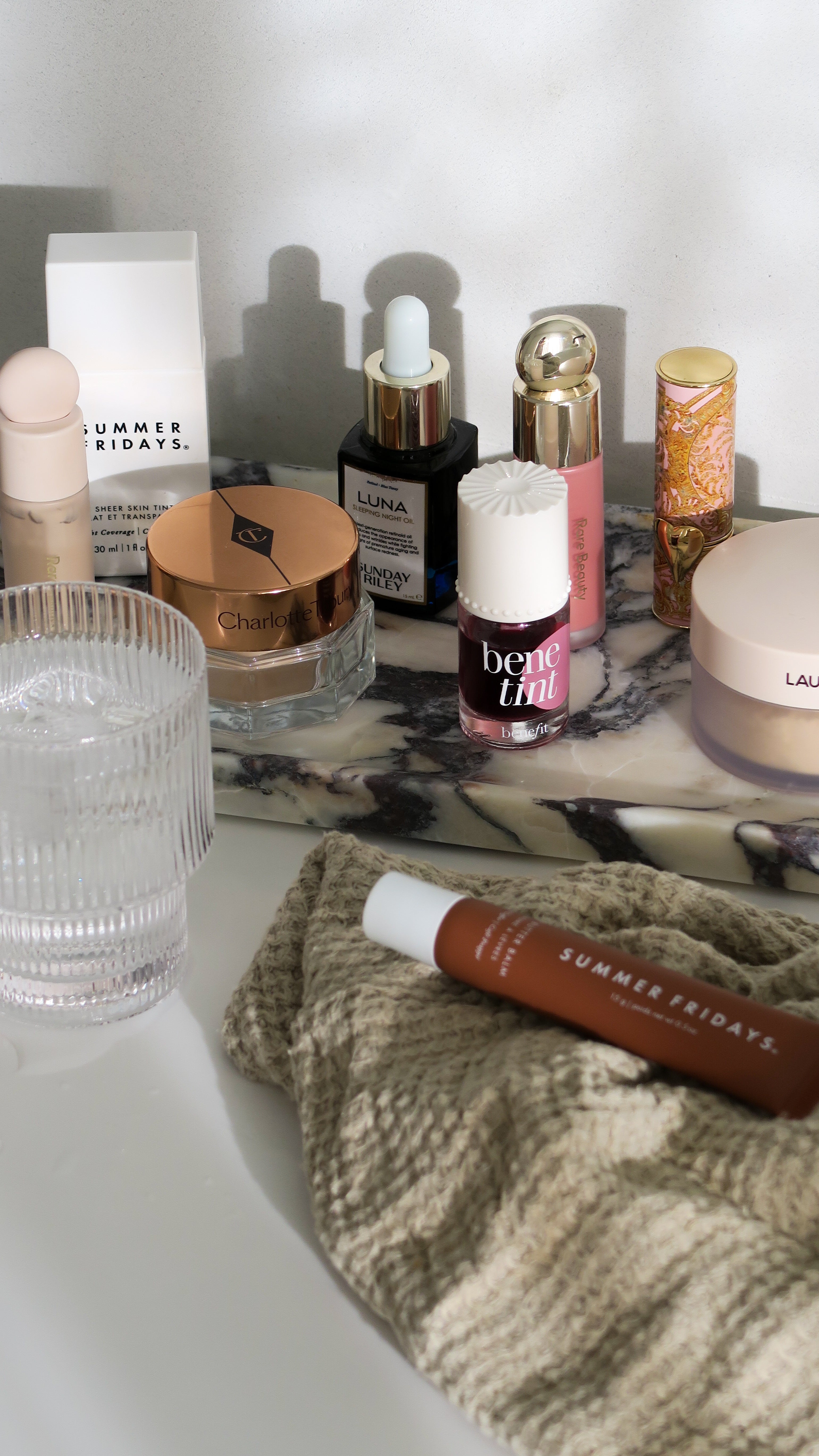 Linea Rectangle Marble Tray