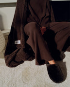 HOMMEY Faux Fur Throw Blanket - Chocolate
