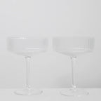 Ribbed Coupe Glasses - Set of 2
