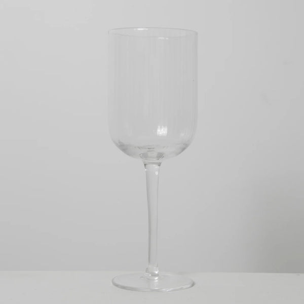 Ribbed Wine Glasses - Set of 4