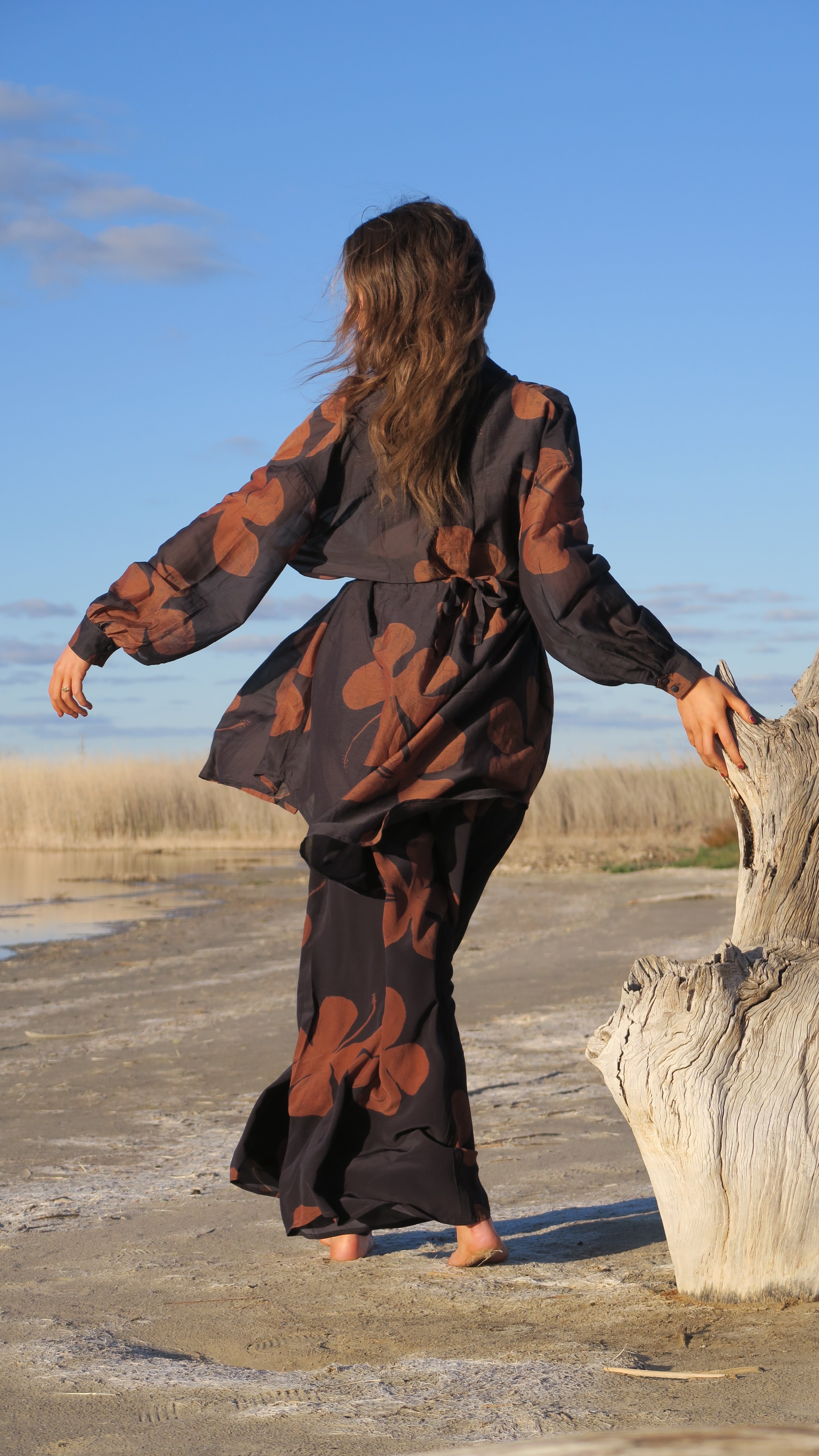 Jaya Flower Wrap Dress