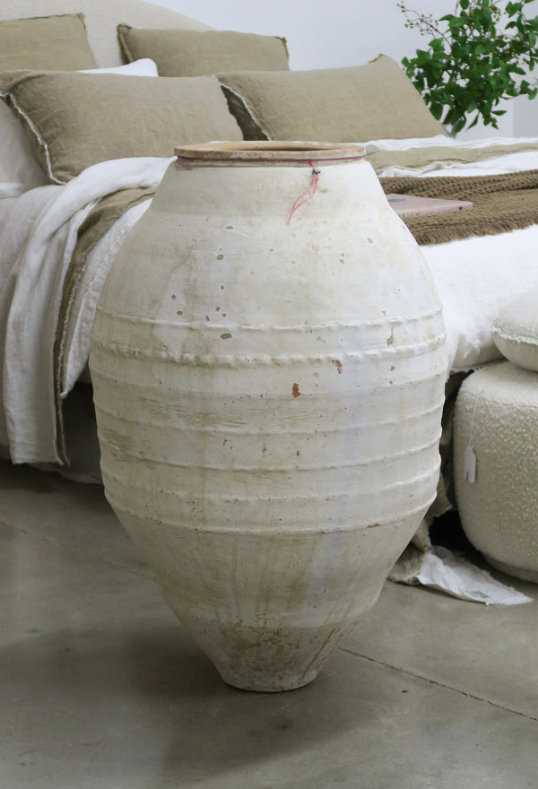 Large Turkish Odemis Pot | White