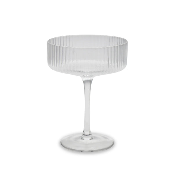 Ribbed Coupe Glasses - Set of 2
