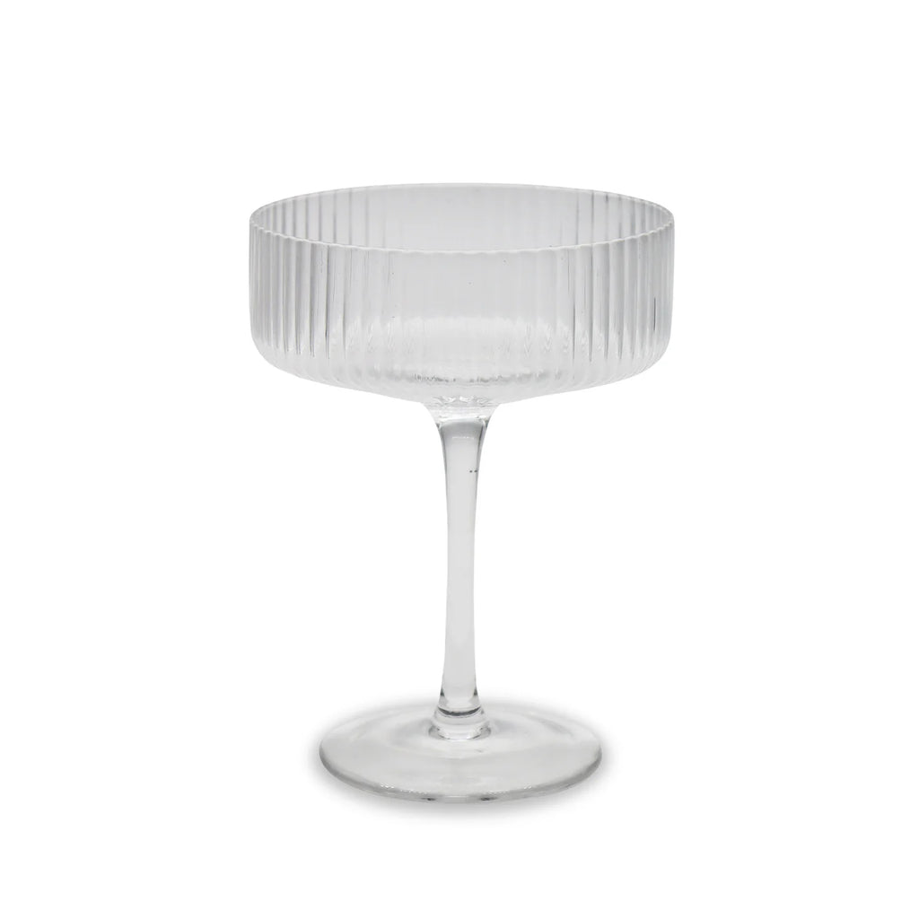 Ribbed Coupe Glasses - Set of 2