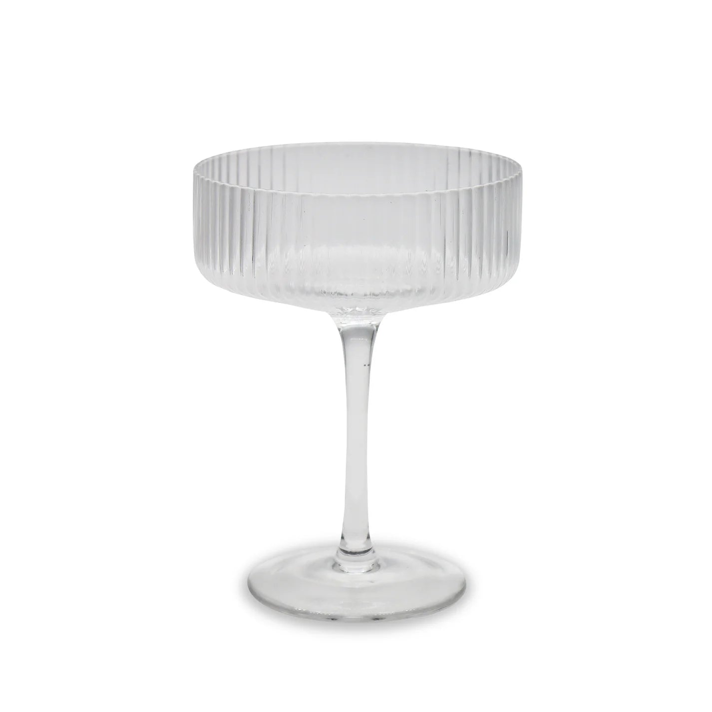 Ribbed Coupe Glasses - Set of 2
