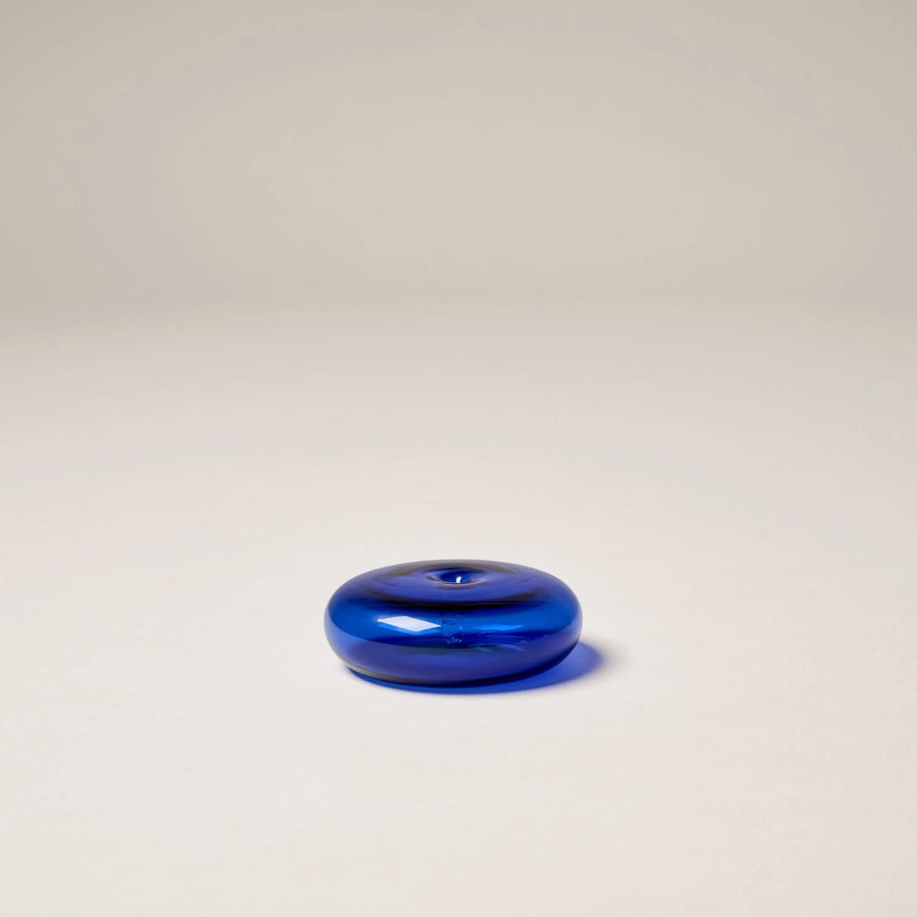 Glass Vessel Incense Holder - COBALT