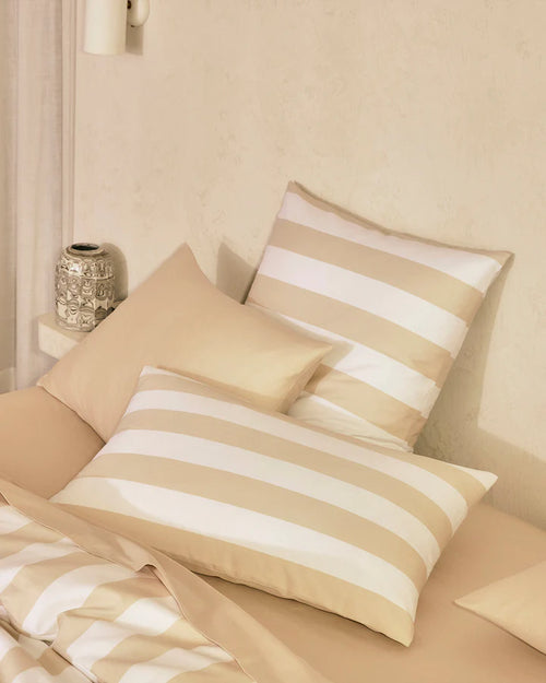 HOMMEY Pillowcase Pair - Biscotti Stripes