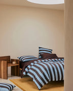 HOMMEY Pillowcase Pair - Iced Chocolate Stripes