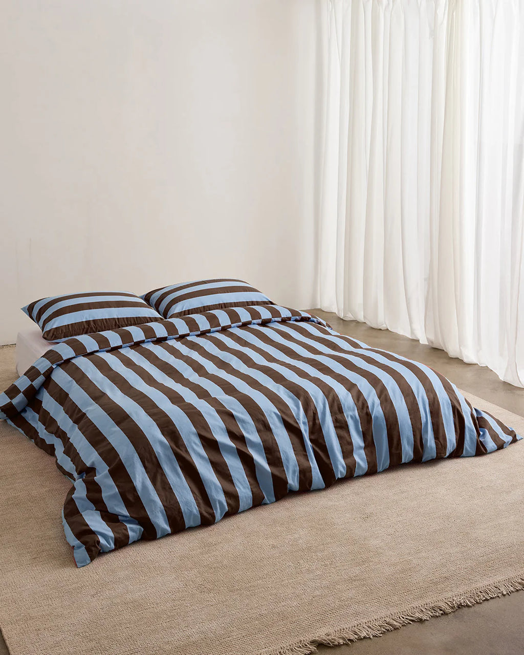 HOMMEY Pillowcase Pair - Iced Chocolate Stripes