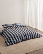 HOMMEY Pillowcase Pair - Iced Chocolate Stripes