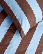 HOMMEY Pillowcase Pair - Iced Chocolate Stripes
