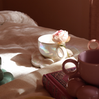 Lottie Bubble Mug & Saucer Set - Iridescent Pearl