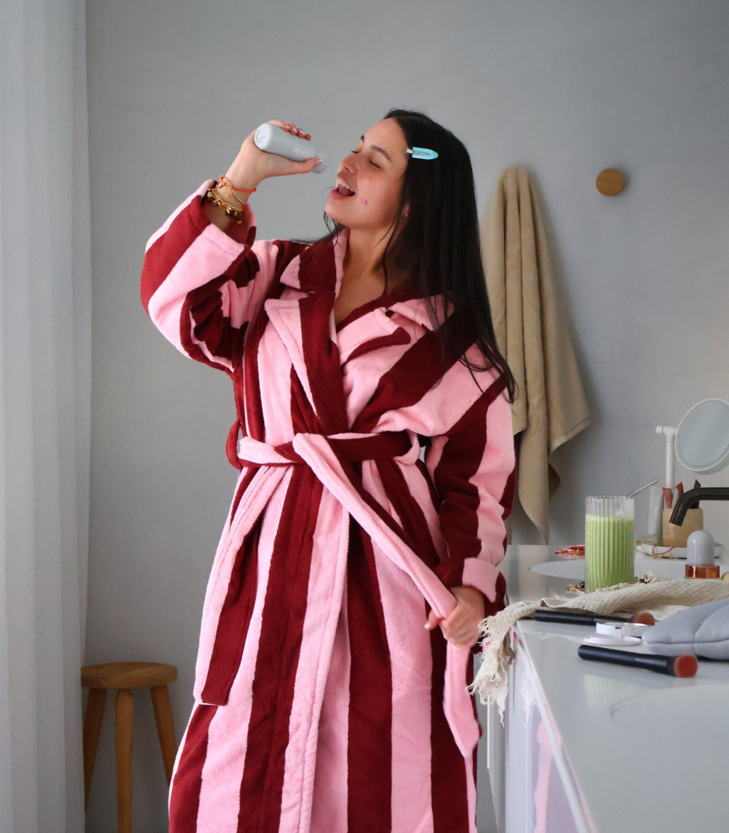 HOMMEY Robe - Rocky Road Stripes