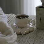 Lottie Bubble Mug & Saucer Set - Iridescent Pearl