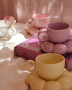 Lottie Bubble Mug & Saucer Set - Purple