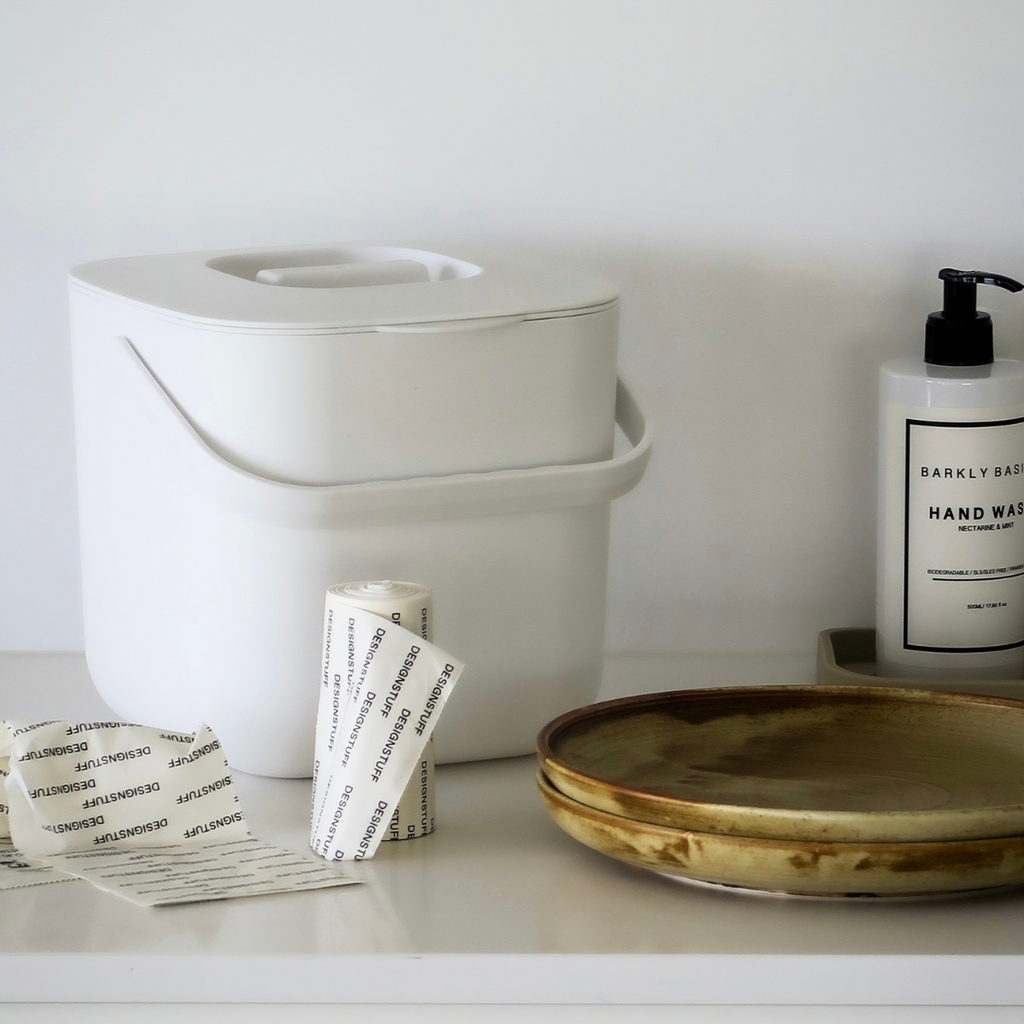 DESIGNSTUFF Compost Bin 7L, White