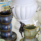 Hanging Bunny Decor Gold