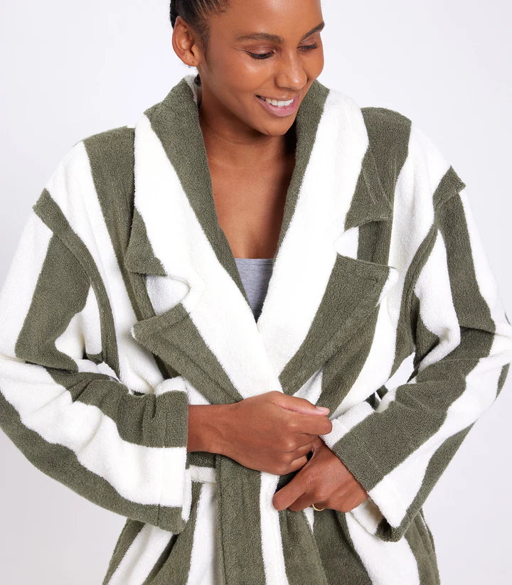 HOMMEY Robe - Matcha Stripes