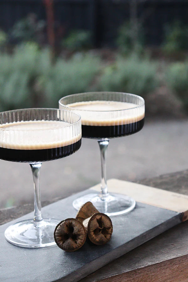 Ribbed Coupe Glasses - Set of 2