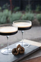 Ribbed Coupe Glasses - Set of 2