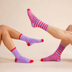 HOMMEY Socks 2 Pack - Grapefruit Stripes
