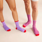 HOMMEY Socks 2 Pack - Grapefruit Stripes