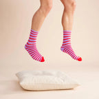HOMMEY Socks 2 Pack - Grapefruit Stripes