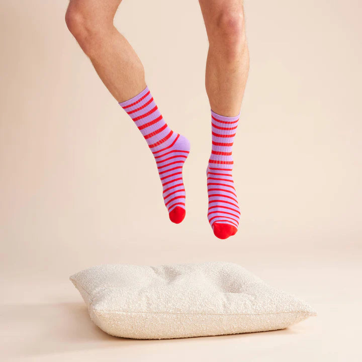 HOMMEY Socks 2 Pack - Grapefruit Stripes