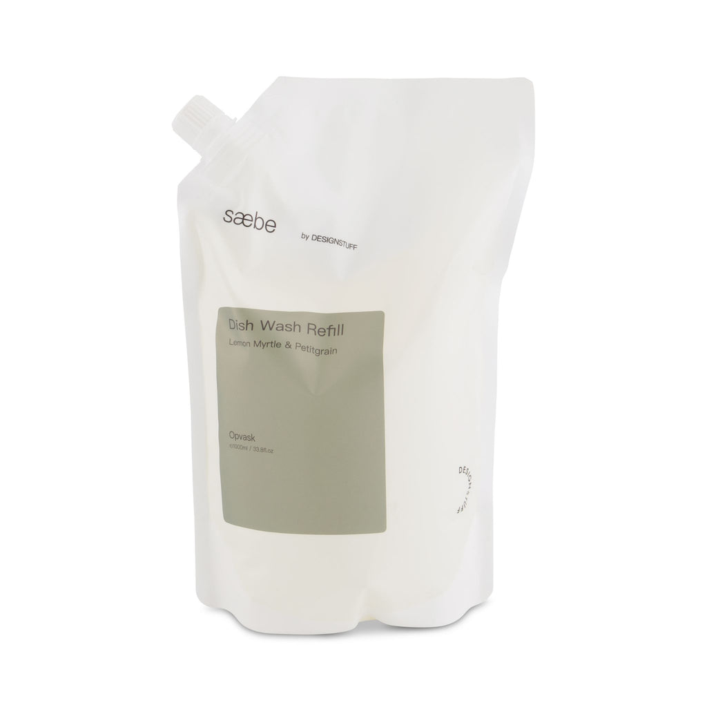 Saebe by DESIGNSTUFF Dish Wash Refill, Lemon Myrtle & Petitgrain, 1L