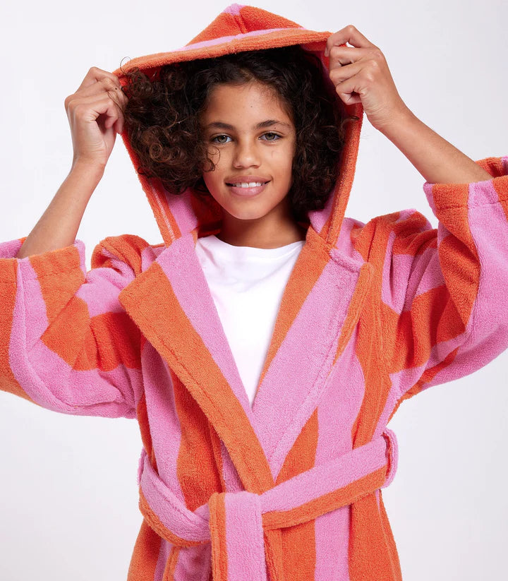 HOMMEY Kids Robe - Sherbet Stripes