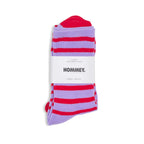 HOMMEY Socks 2 Pack - Grapefruit Stripes